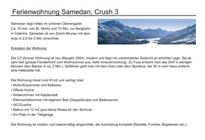 PDF-Datei herunterladen mit allen Informationen zur Ferienwohnung in Samedan